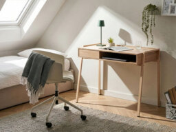 Beliani Home Office Desk Kofoten Light Brown 107 Cm 48 Cm - thumbnail 2