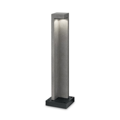Ideal Lux Titano Integrated Led Outdoor Bollard Lamp 1 Light Granite 3000K Ip55