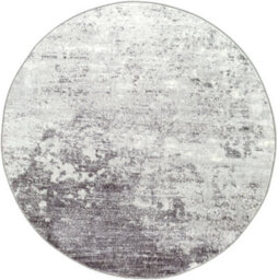 Livabliss Round Wanderlust-Abstract Grey White Black Modern Marble Living Dining Bedroom Rug 160 X 160 Cm Easy Care, Non Shedding - thumbnail 1