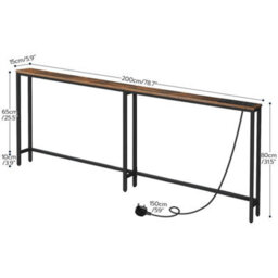 Console Table  Charging Station Sofa Couch Table 200 X 15 X 80 Cm Hallway Table - thumbnail 2