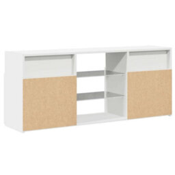 Berkfield Modern Tv Cabinet With Led Lights White 120X30X50 Cm - thumbnail 9