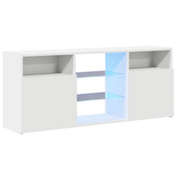 Berkfield Modern Tv Cabinet With Led Lights White 120X30X50 Cm - thumbnail 3
