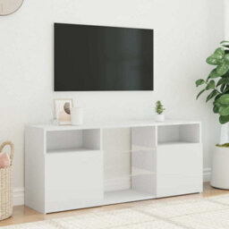 Berkfield Modern Tv Cabinet With Led Lights White 120X30X50 Cm - thumbnail 4