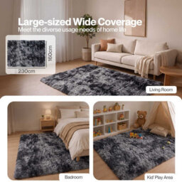 Marlow Rug Fluffy Plush Shaggy Soft Carpet For Living Room Floor Mat,grey - thumbnail 8