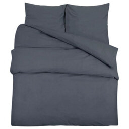 Walplus Duvet Cover Set Anthracite 260X240 Cm Cotton - thumbnail 2