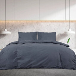 Walplus Duvet Cover Set Anthracite 260X240 Cm Cotton - thumbnail 3