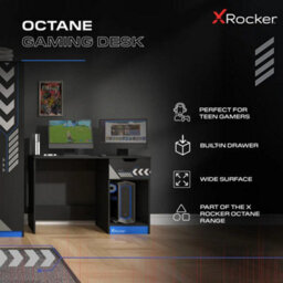 Xrocker X Rocker Octane 110Cm Gaming Desk With Drawer - Blue - thumbnail 2