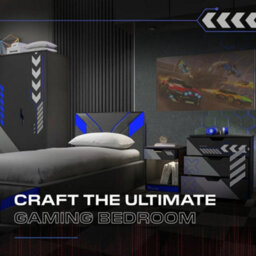 Xrocker X Rocker Octane 110Cm Gaming Desk With Drawer - Blue - thumbnail 6