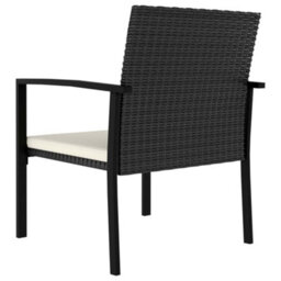 Berkfield 5 Piece Outdoor Dining Set Poly Rattan Black - thumbnail 9