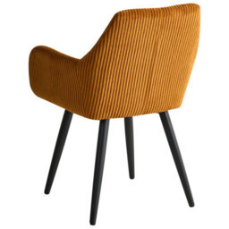 Beliani Set Of 2 Dining Chairs Mori Corduroy Orange - thumbnail 7