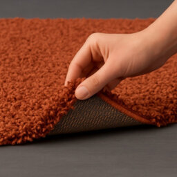 Uetian Terracotta Small Shaggy Rug Super Soft Texture 5Cm Thick Pile Carpet For Bedroom And Lounge (60X110 Cm) - thumbnail 3