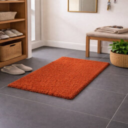 Uetian Terracotta Small Shaggy Rug Super Soft Texture 5Cm Thick Pile Carpet For Bedroom And Lounge (60X110 Cm) - thumbnail 1
