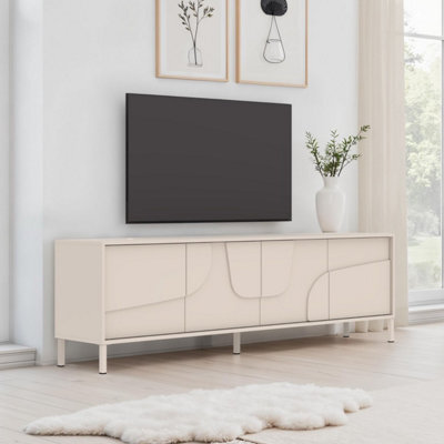 FurniComp LTD Furnicomp Vienna 210Cm 4 Door Large Cashmere Tv Unit