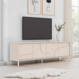 FurniComp LTD Furnicomp Vienna 210Cm 4 Door Large Cashmere Tv Unit - thumbnail 1