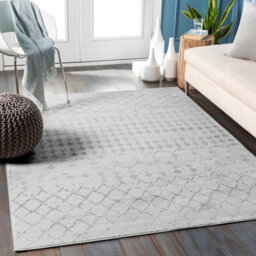 Livabliss Roma-Geometric Off-White Grey Living Dining Bedroom Rug 200 X 275 Cm Easy Care, Non Shedding - thumbnail 2