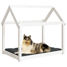 Berkfield Dog Bed White 101X70X90 Cm Solid Wood Pine - thumbnail 4