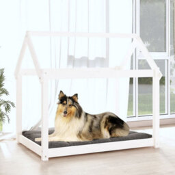 Berkfield Dog Bed White 101X70X90 Cm Solid Wood Pine - thumbnail 3