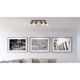 Luminosa Lighting Luminosa Martha 49Cm Ceiling Spotlight Bar Black 4X E27 - thumbnail 6