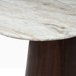 Ajmer Natural Marble Stone Oval Dining Table With Storage 6 To 8 Seater 170Cm - thumbnail 5