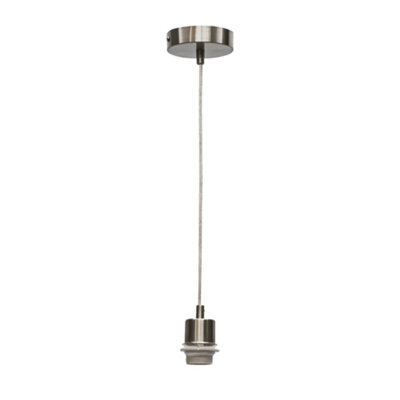 First Choice Lighting Carss - Satin Nickel Ceiling Pendant Flex Kit For Easy Fit Shade - image 1