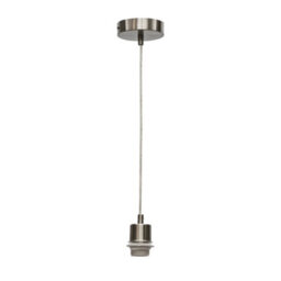 First Choice Lighting Carss - Satin Nickel Ceiling Pendant Flex Kit For Easy Fit Shade - thumbnail 1