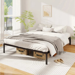 King Size Metal Bed Frame 30Cm Platform Bed-Black - thumbnail 4