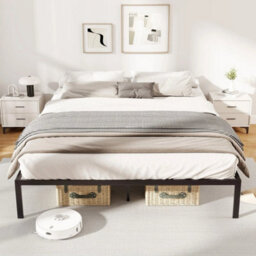 King Size Metal Bed Frame 30Cm Platform Bed-Black - thumbnail 5