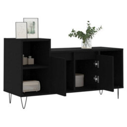 Berkfield Tv Cabinet Black 100X35X55 Cm Engineered Wood - thumbnail 4