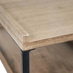 Pacific Lifestyle Gallery Natural Wood Veneer And Black Metal Desk - thumbnail 6