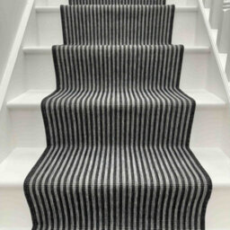 Pinstripe Stair Runner - Reversible, Durable & Hardwearing Carpet For Stairs & Staircases, Multiple Lengths - thumbnail 4
