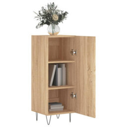 Berkfield Sideboard Sonoma Oak 34.5X34X90 Cm Engineered Wood - thumbnail 4