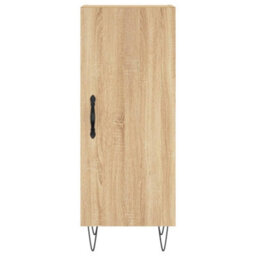 Berkfield Sideboard Sonoma Oak 34.5X34X90 Cm Engineered Wood - thumbnail 5