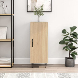 Berkfield Sideboard Sonoma Oak 34.5X34X90 Cm Engineered Wood - thumbnail 1