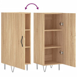 Berkfield Sideboard Sonoma Oak 34.5X34X90 Cm Engineered Wood - thumbnail 9
