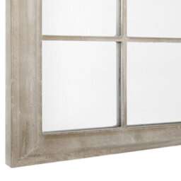 Beliani Wall Mirror Trevol 77 Cm 130 Cm Metal Beige - thumbnail 4