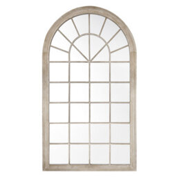 Beliani Wall Mirror Trevol 77 Cm 130 Cm Metal Beige - thumbnail 1