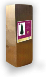 Shatchi 7Ft Artificial Flocked Slim Christmas Pencil Green Tree Holiday Home Decorations With Pointed Tips And Metal Stand - thumbnail 5