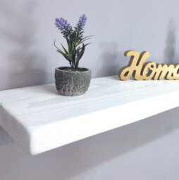 Toolty Shelf Invisible Brackets 225mm White Daisy 30Cm - thumbnail 4