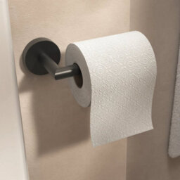 Flexi-Fix Black Toilet Roll Holder Bathroom Accessories - thumbnail 2