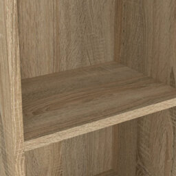 Furniture To Go Basic Tall Narrow Combination Storage Bookcase In Oak (4 Shelves) With White Door - thumbnail 9