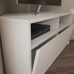 Decorotika Comero Corner Tv Stand For Tvs Up To 43'' White - thumbnail 4