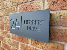 One Of A Kind Design Uk Personalised Led House Sign 85 Leds, Laser Cut Waterproof Light, Auto On/off, 305X155mm - Grey - thumbnail 3