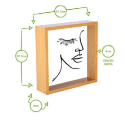 "Nicola Spring 8 X 8"" Deep Photo Frames - Black - 3D Deep Box Picture Frame Portrait Display Case (22.5 X 22.5Cm) - Set Of 5" - thumbnail 4