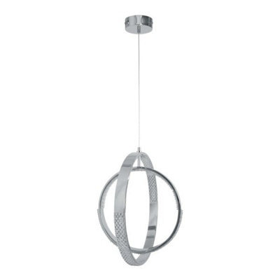 Pagazzi Lighting Yaiza Led Polished Chrome & Crystal Ceiling Pendant