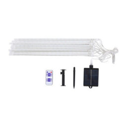 Living And Home Solar Powered Meteor Shower String Lights With Remote Control And Timer Function, Waterproof For Outdoor Christmas Decorations - thumbnail 5