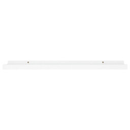 Berkfield Picture Frame Ledge Shelves 2 Pcs White 80X9X3 Cm Mdf - thumbnail 4