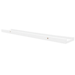 Berkfield Picture Frame Ledge Shelves 2 Pcs White 80X9X3 Cm Mdf - thumbnail 6