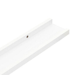 Berkfield Picture Frame Ledge Shelves 2 Pcs White 80X9X3 Cm Mdf - thumbnail 7