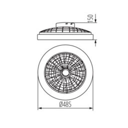 Kanlux 38034 Plave Led Cct And Rgb Ceiling Mounted Light Fitting With Fan In A Black And White Finish - thumbnail 4