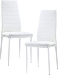 Kosy Koala Modern Round Dining Table Set With 4 White Faux Leather Chairs Dining Room Furniture - thumbnail 5